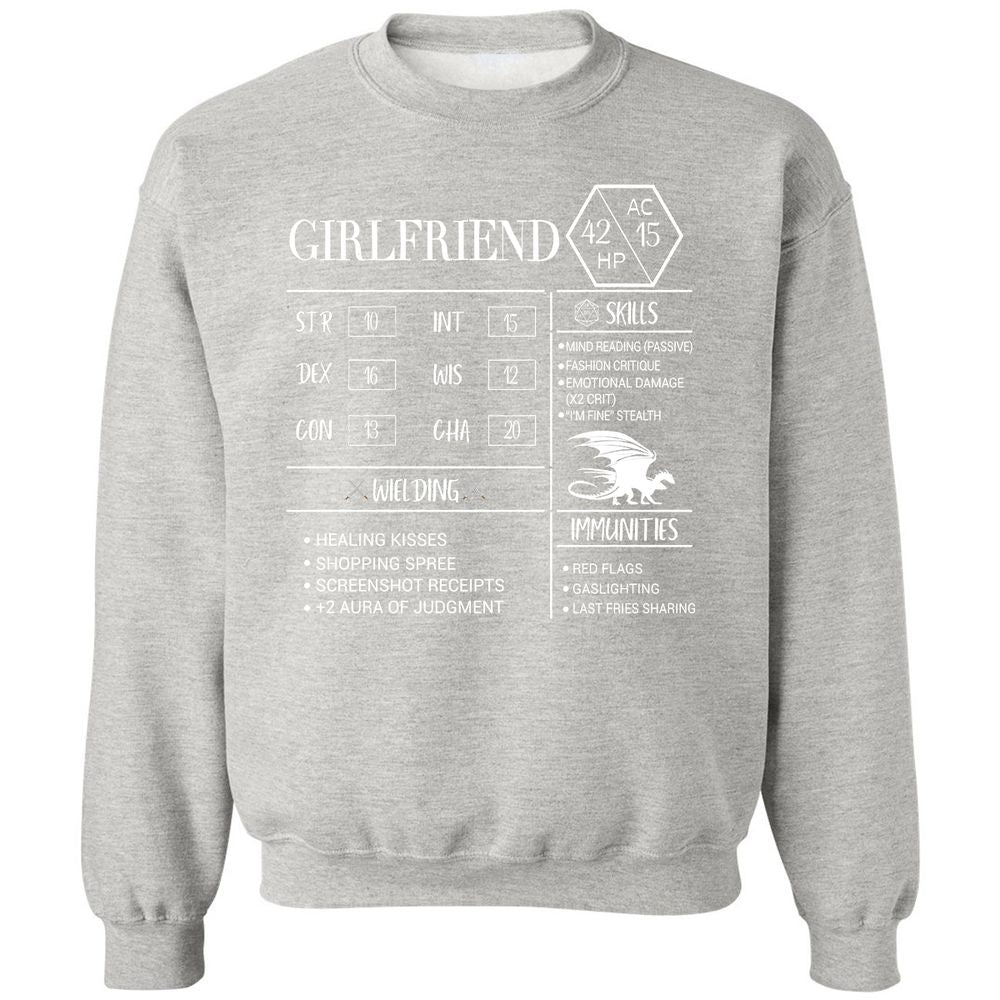 Girlfriend Stats Classic Unisex Sweatshirt - Ash - 8