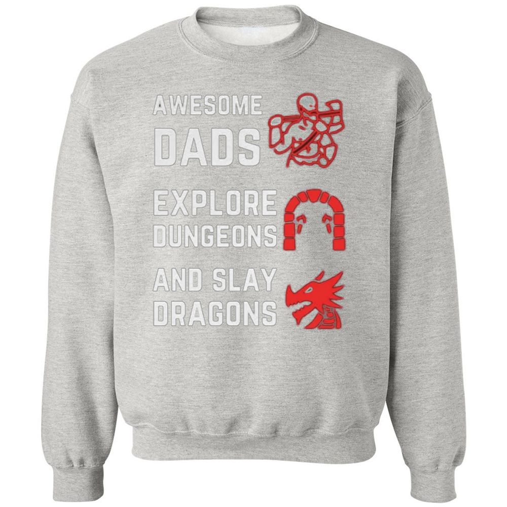 Awesome Dad Fathers Day Classic Unisex Sweatshirt - Ash - 8