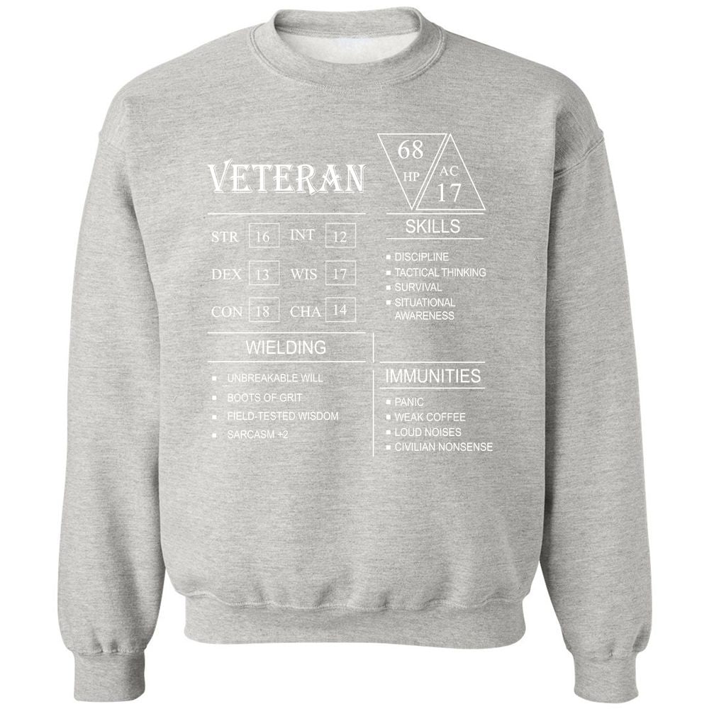 Veteran New Classic Unisex Sweatshirt - Ash - 8