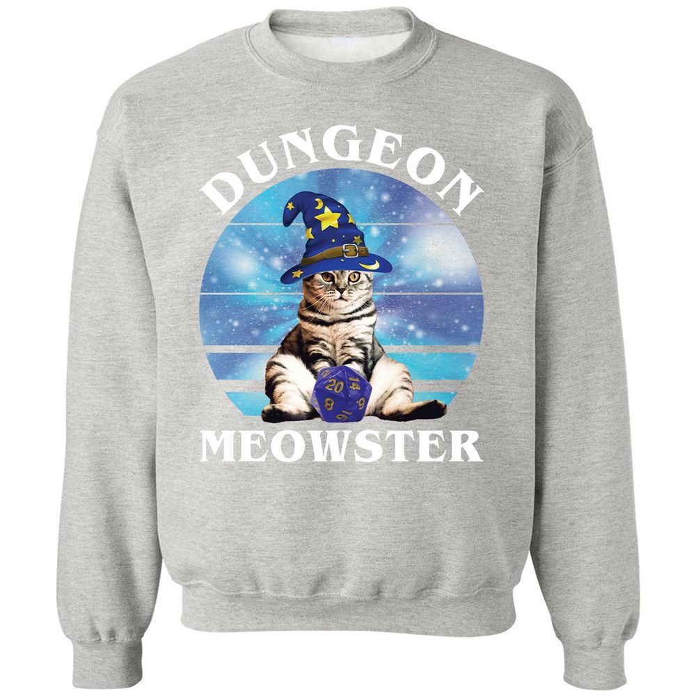 Dungeon Meowster Vintage Classic Unisex Sweatshirt - Ash - 8