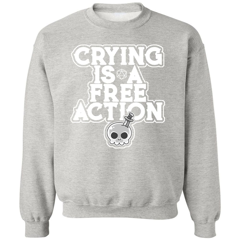 Crying Is A Free Action Classic Unisex Sweatshirt - Ash - 8
