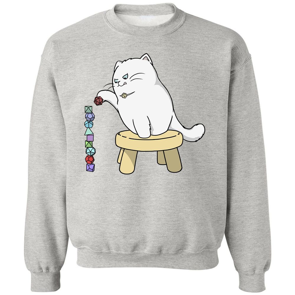 Cat Stacking Dice Classic Unisex Sweatshirt - Ash - 8