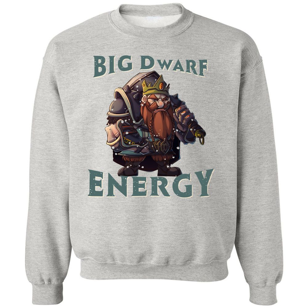 Big Dwarf Energy Classic Unisex Sweatshirt - Ash - 8