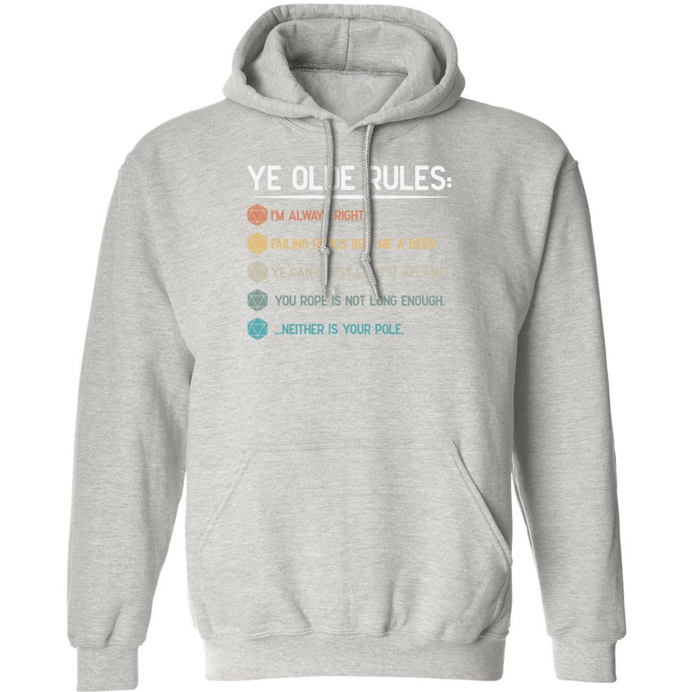 Dungeon Master Rules – Ye Olde RPG Classic Unisex Hoodie - Ash - 8