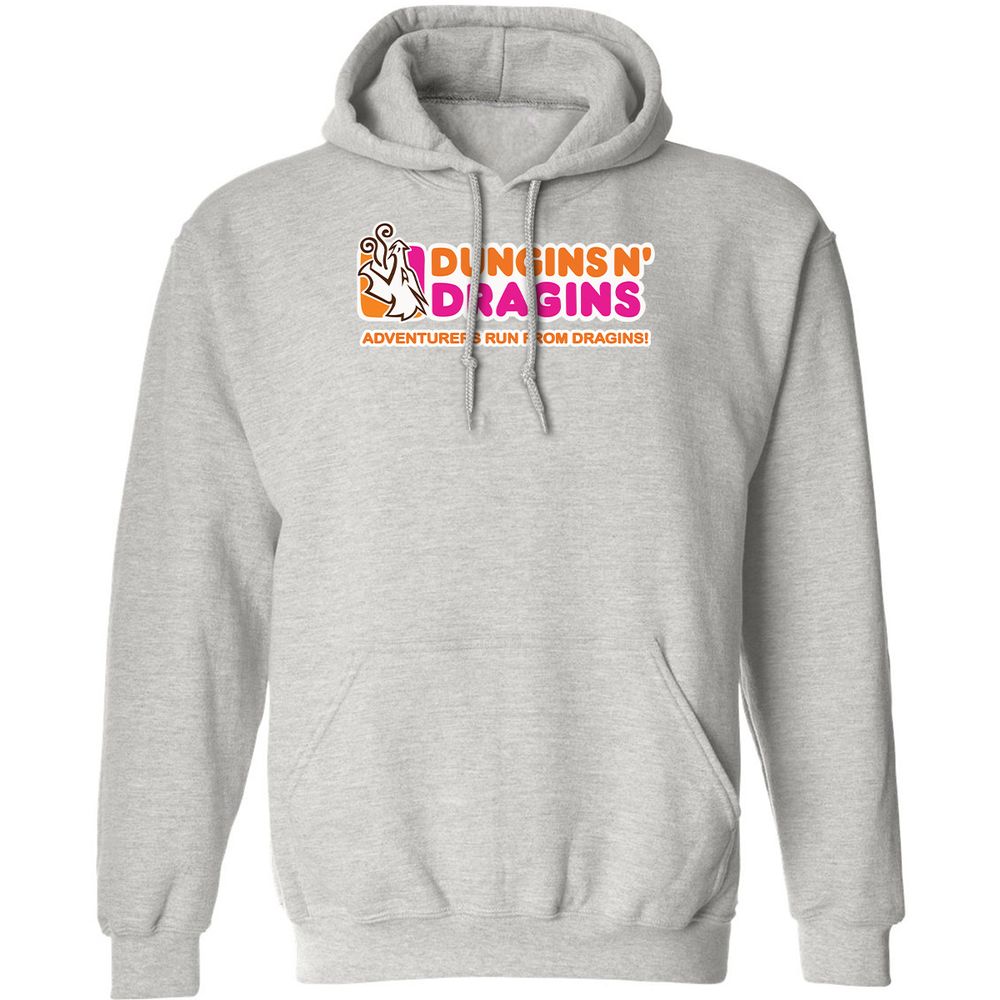 Dungins & Dragins Classic Unisex Hoodie - Ash - 8