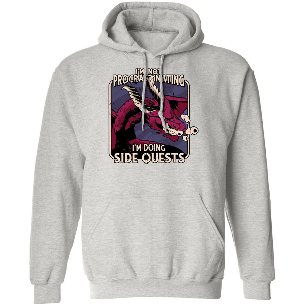 Doing Side Quests Classic Unisex Hoodie - Ash - 8