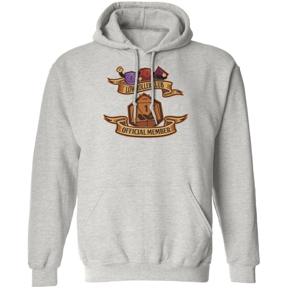 Low Roller Club Classic Unisex Hoodie - Ash - 8