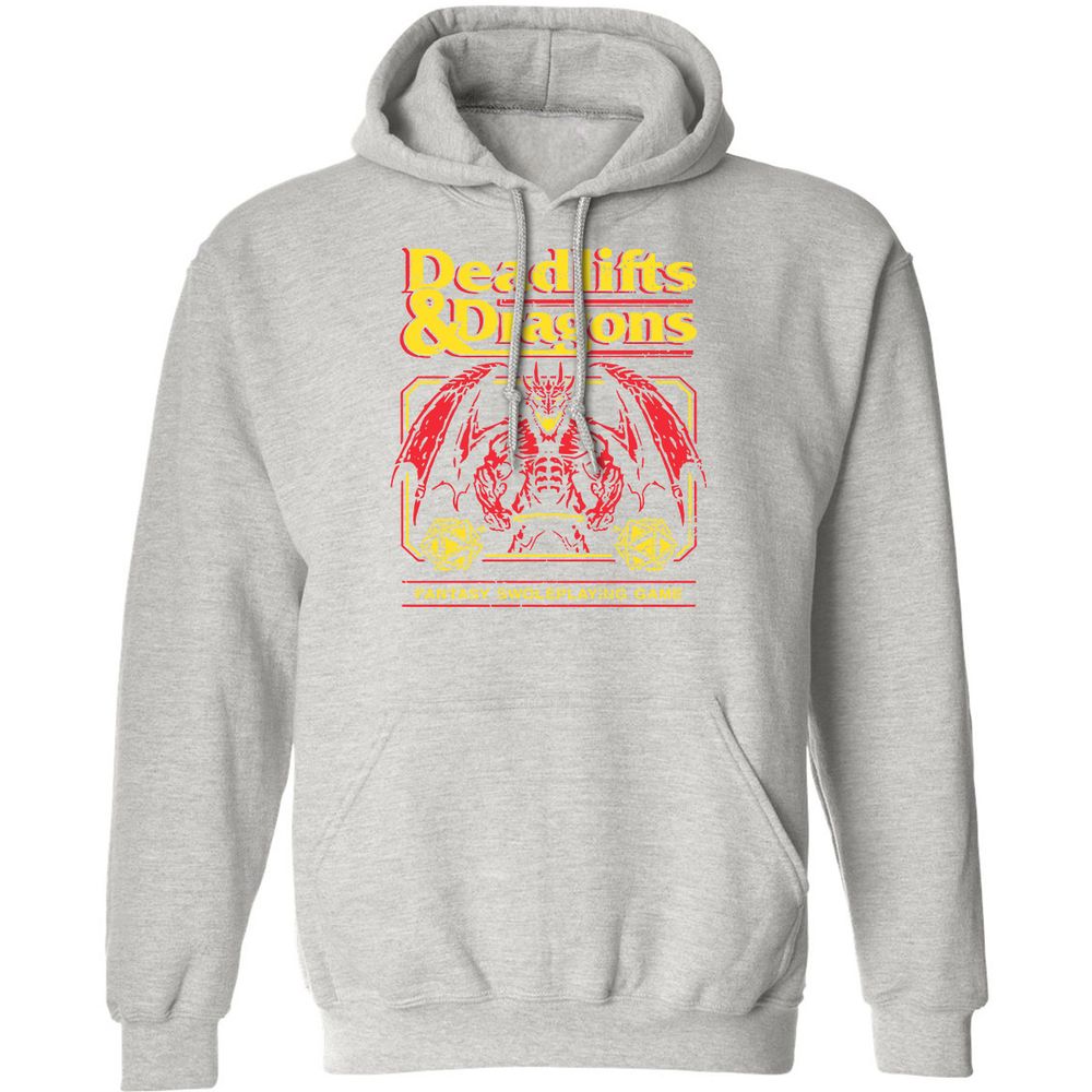 Deadlifts And Dragons Classic Unisex Hoodie - Ash - 8