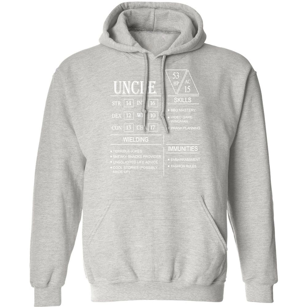 Uncle Stats Classic Unisex Hoodie - Ash - 8