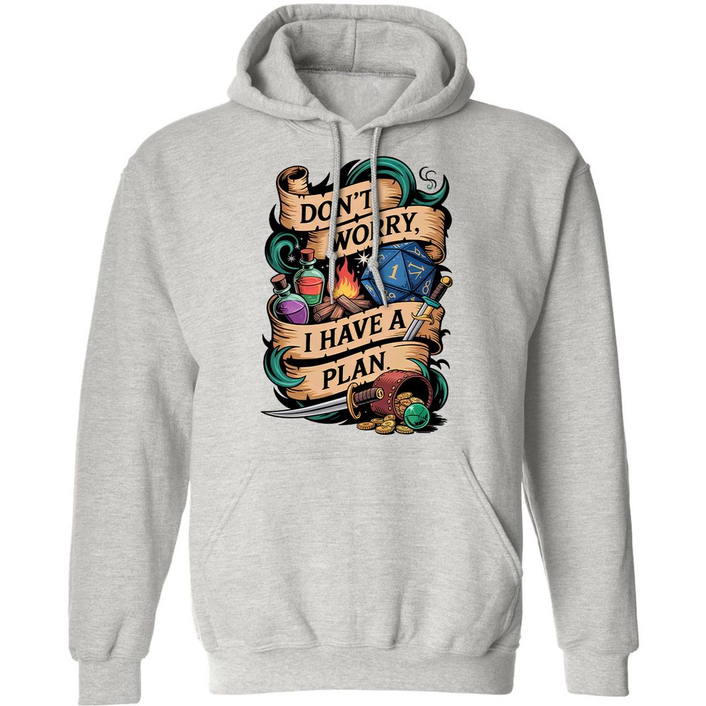 Don't Worry I Have A Plan Classic Unisex Hoodie - Ash - 8