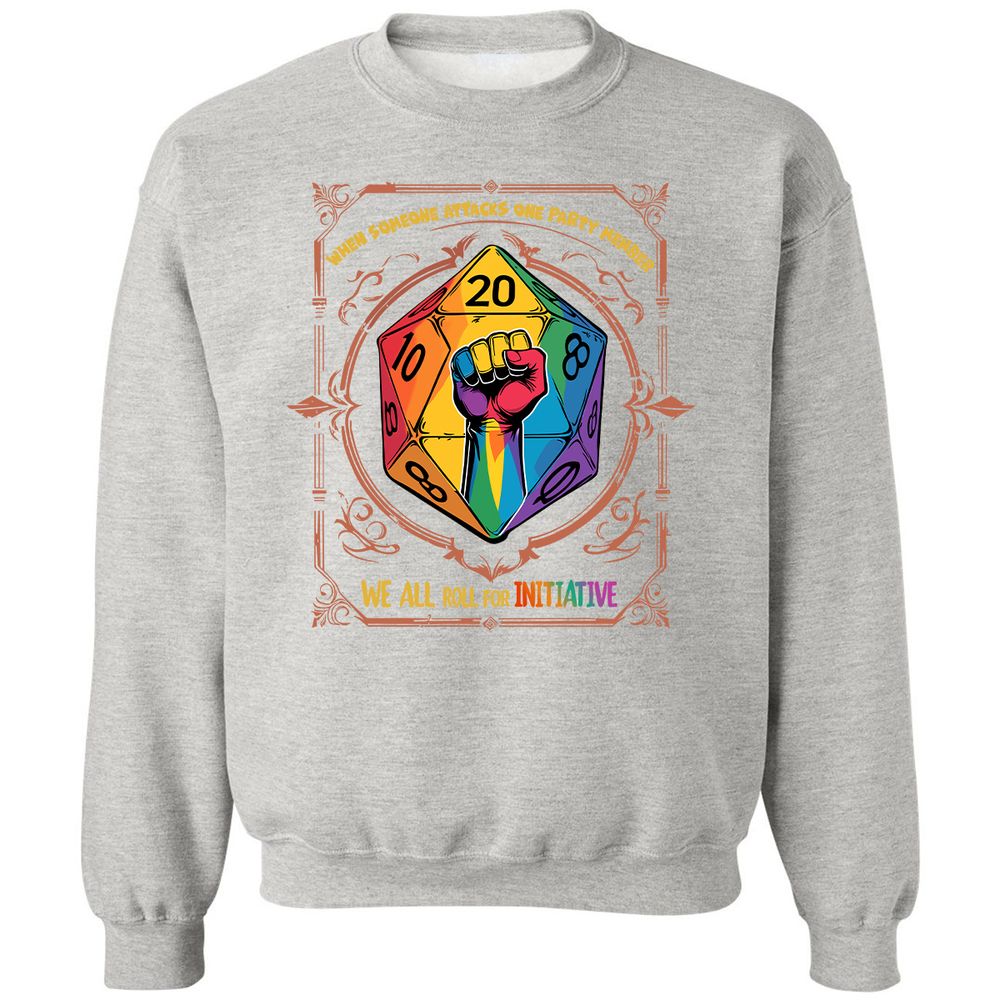 Roll For Initiative Classic Unisex Sweatshirt - Ash - 8