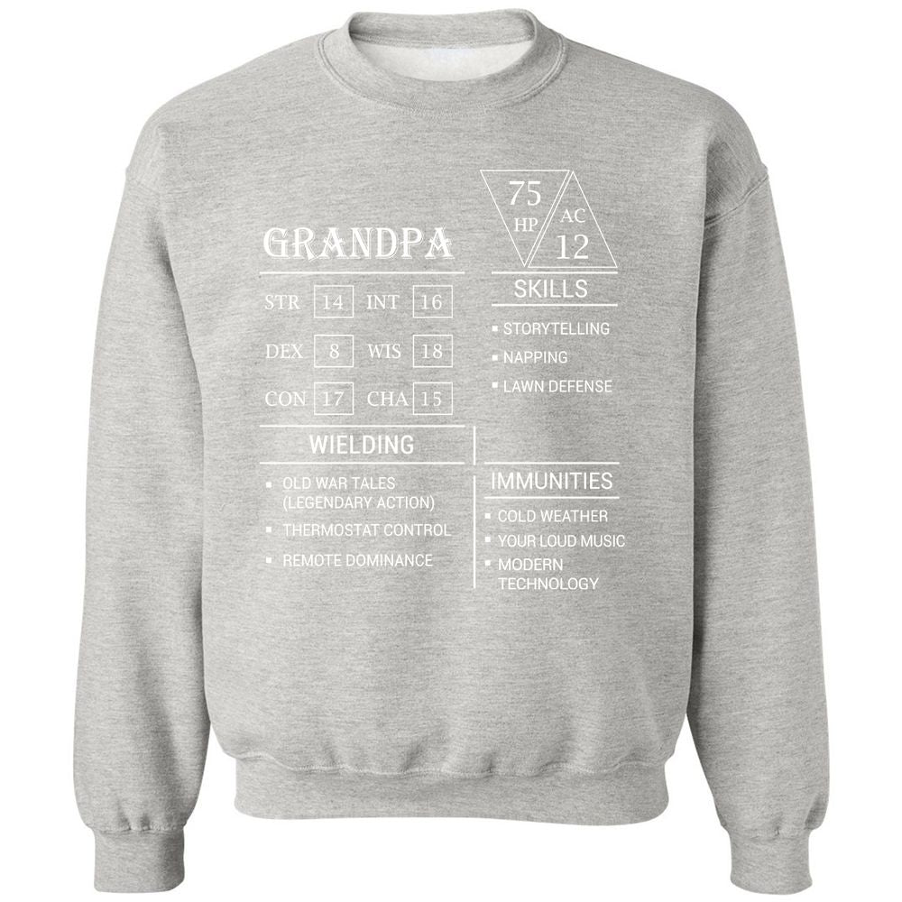 Grandpa Stats Classic Unisex Sweatshirt - Ash - 8