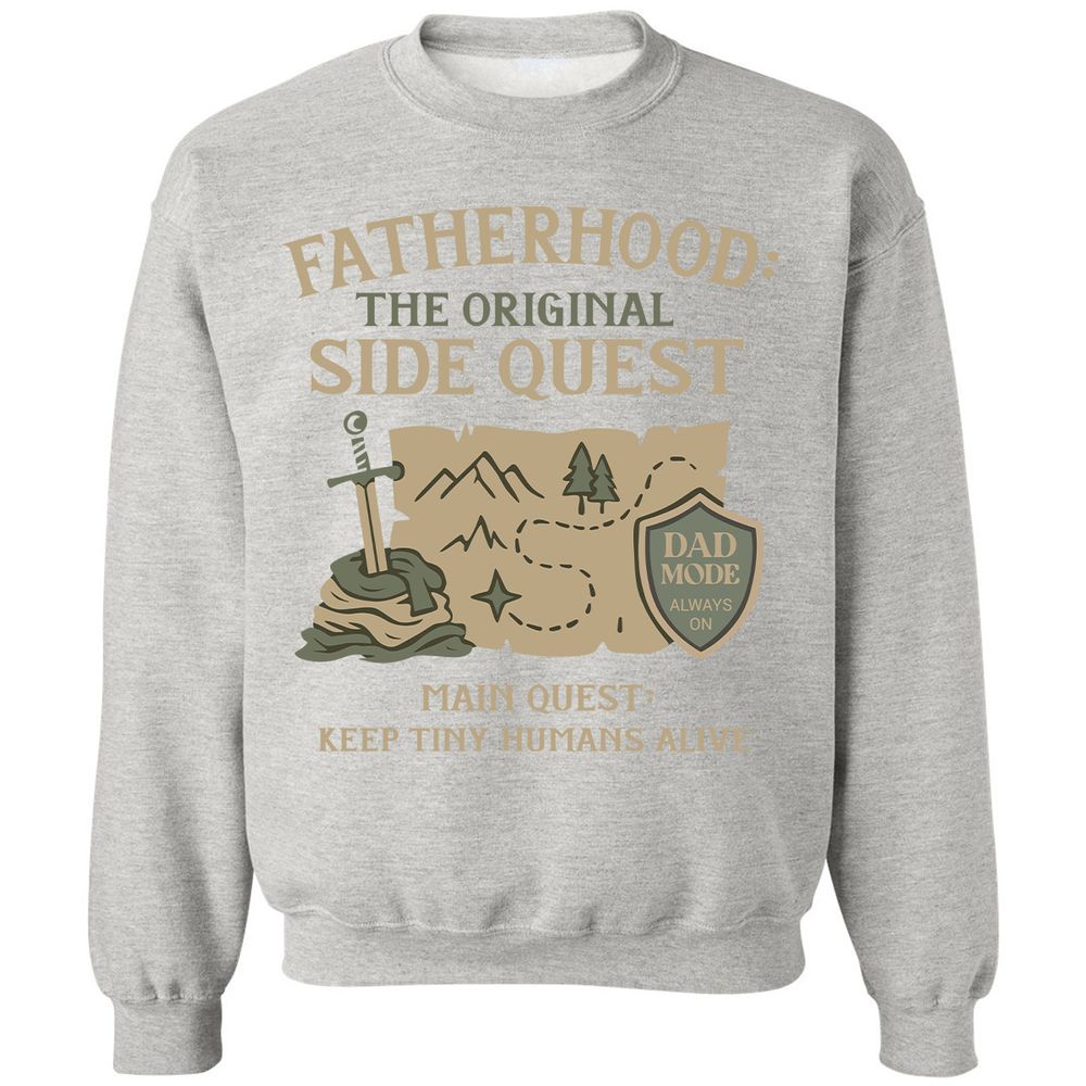 Fatherhood The Original Side Quest Classic Unisex Sweatshirt - Ash - 8
