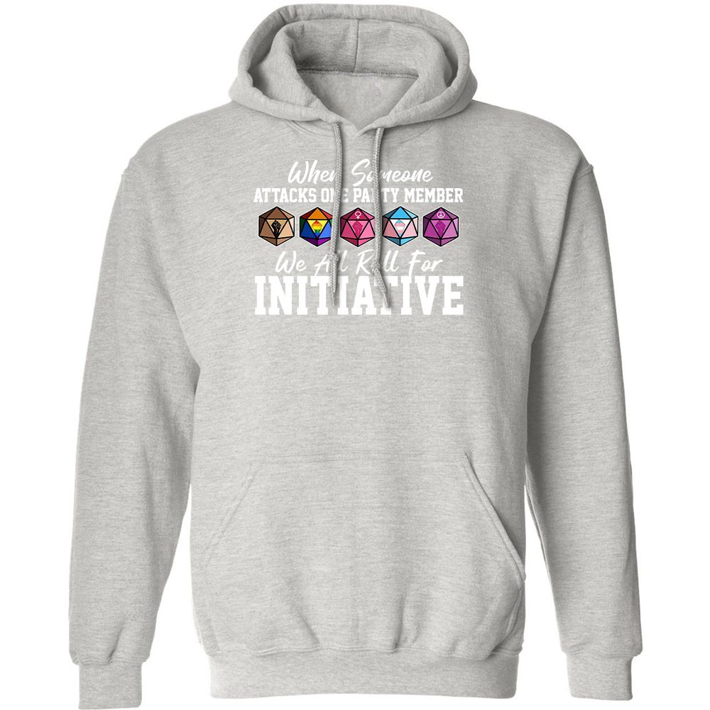LGBT Roll For Initiative Classic Unisex Hoodie - Ash - 8