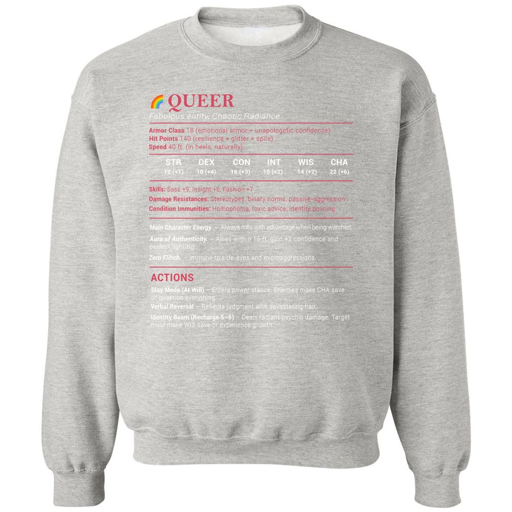 Queer Stats Classic Unisex Sweatshirt - Ash - 8