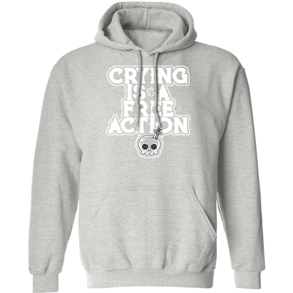 Crying Is A Free Action Classic Unisex Hoodie - Ash - 8
