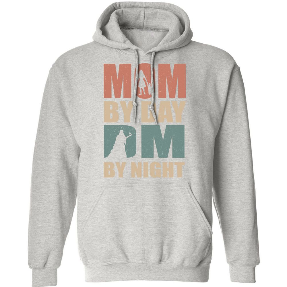 Mom By Day DM By Nigh Classic Unisex Hoodie - Ash - 8