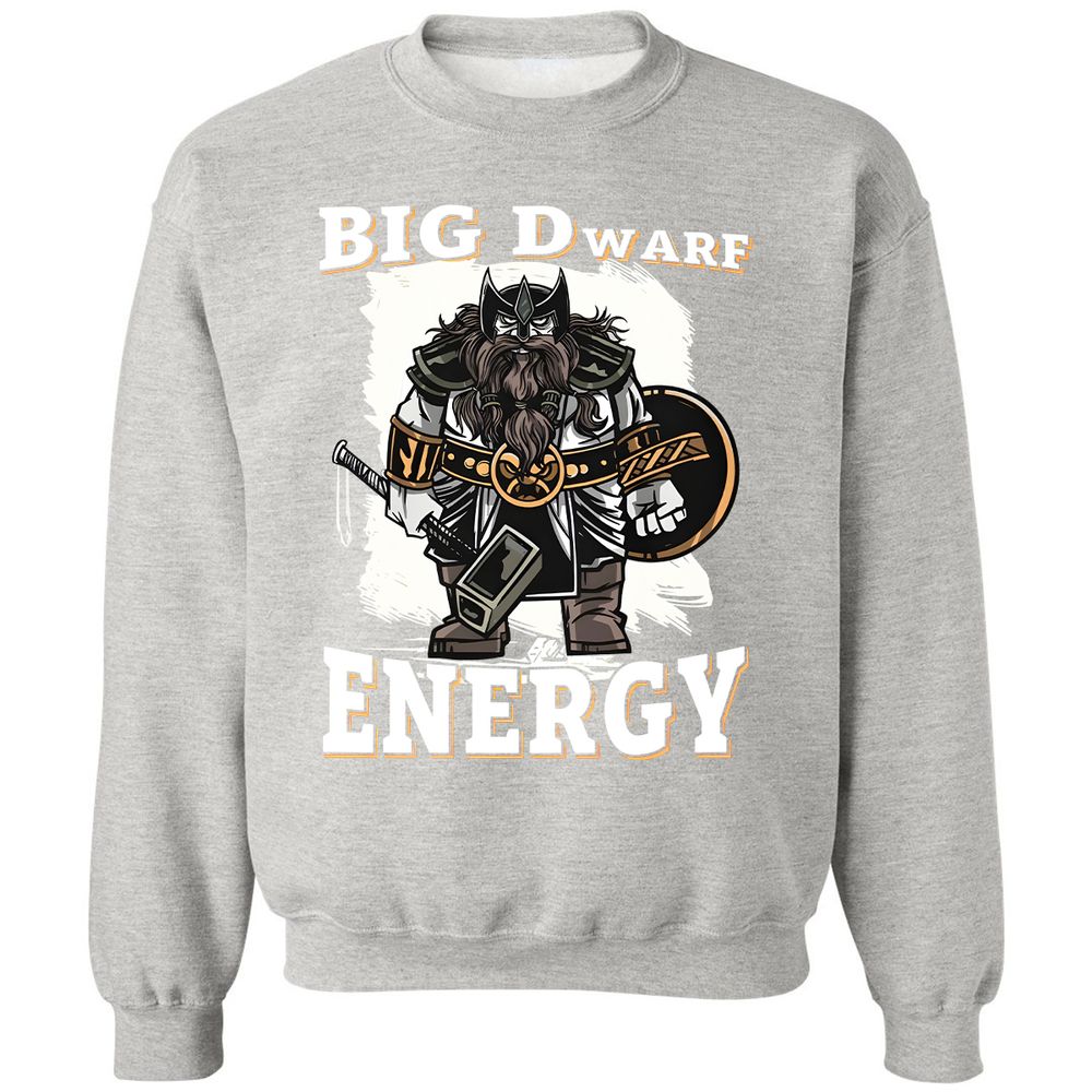 Big Dwarf Energy Classic Unisex Sweatshirt - Ash - 8