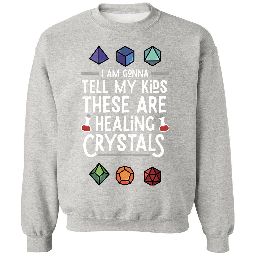 Healing Crystals Classic Unisex Sweatshirt - Ash - 8
