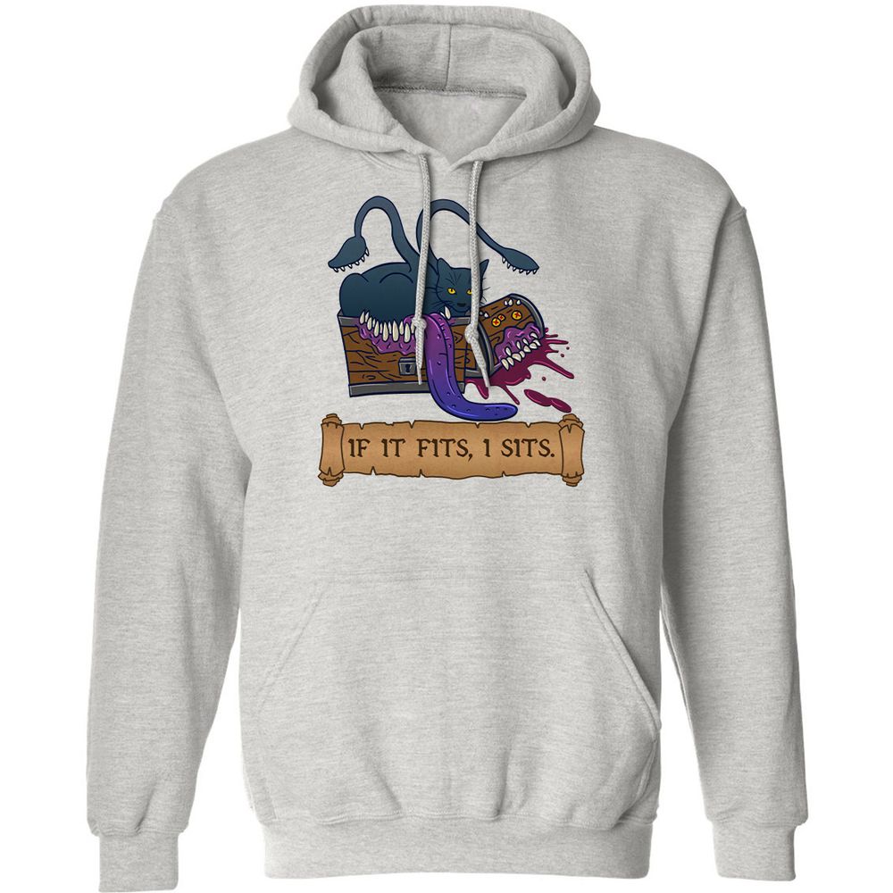 If It Fits I Sits Classic Unisex Hoodie - Ash - 8