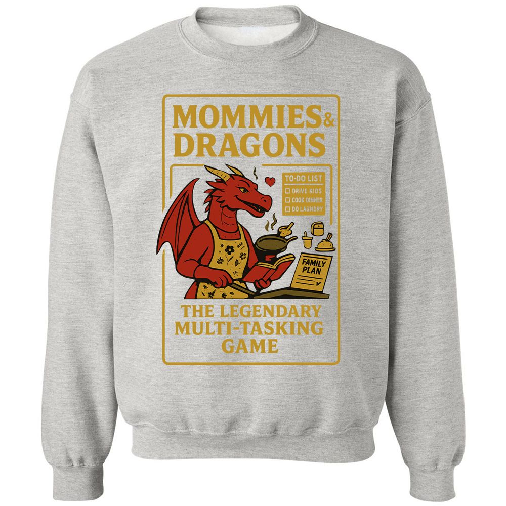 Mommies & Dragons Classic Unisex Sweatshirt - Ash - 8