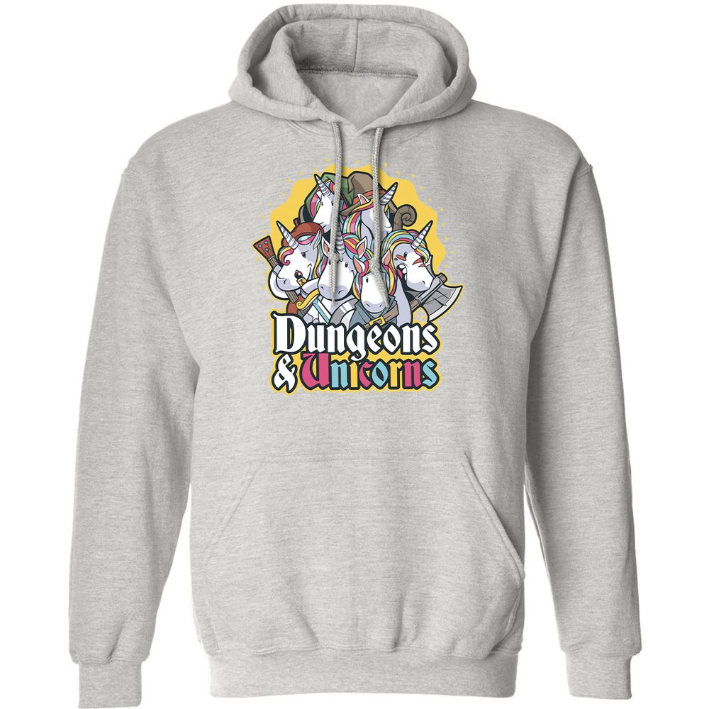 Dungeons And Unicorns Classic Unisex Hoodie - Ash - 8