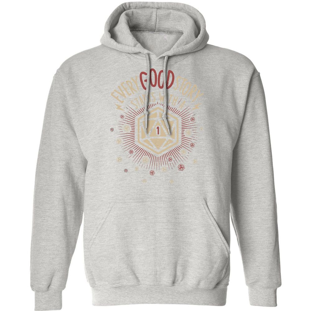 Good Story Starts With A 1 Classic Unisex Hoodie - Ash - 8