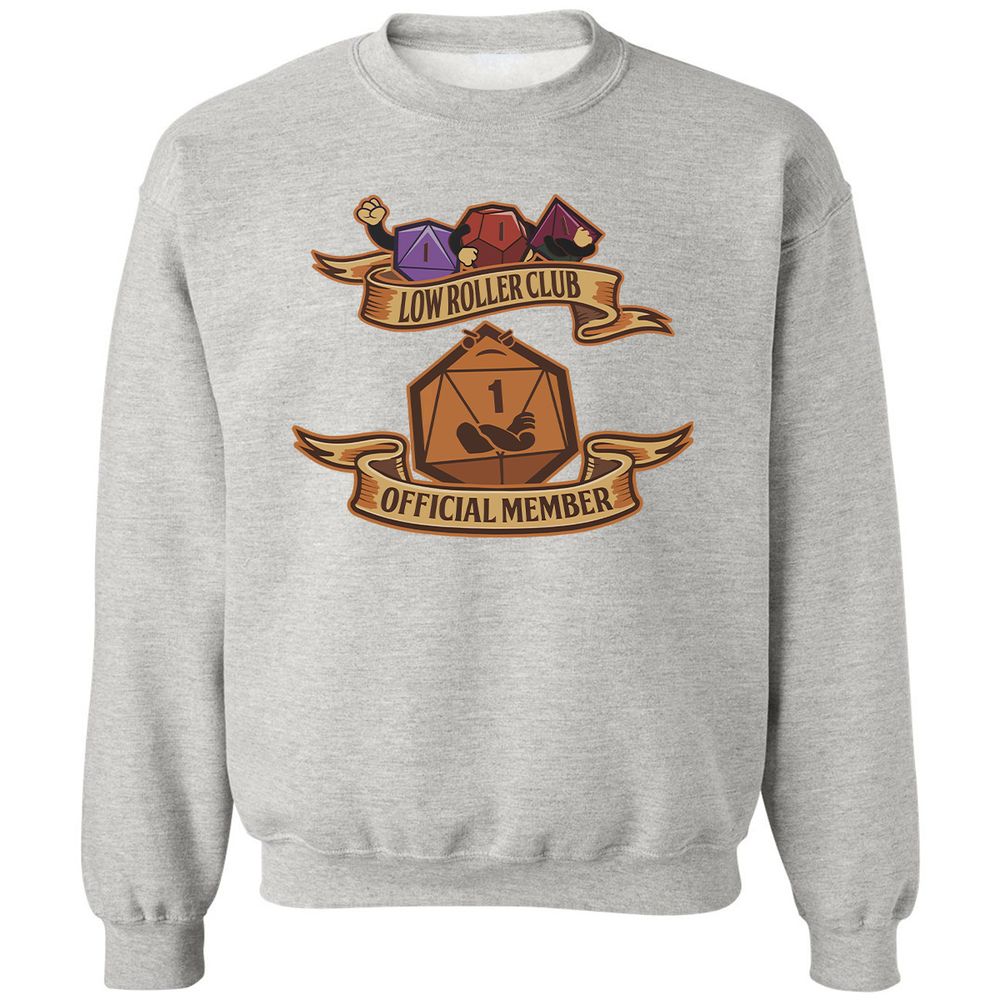 Low Roller Club Classic Unisex Sweatshirt - Ash - 8