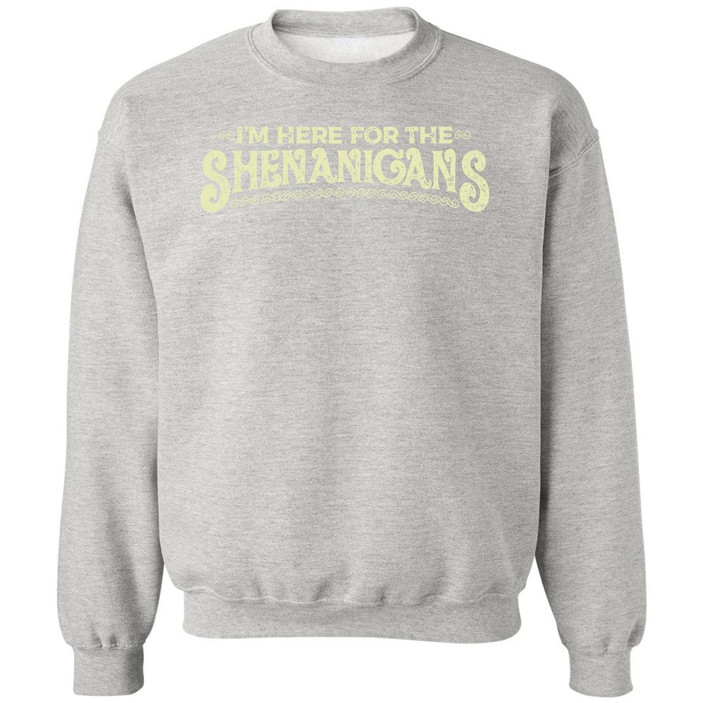 Here For The Shenanigans Classic Unisex Sweatshirt - Ash - 8