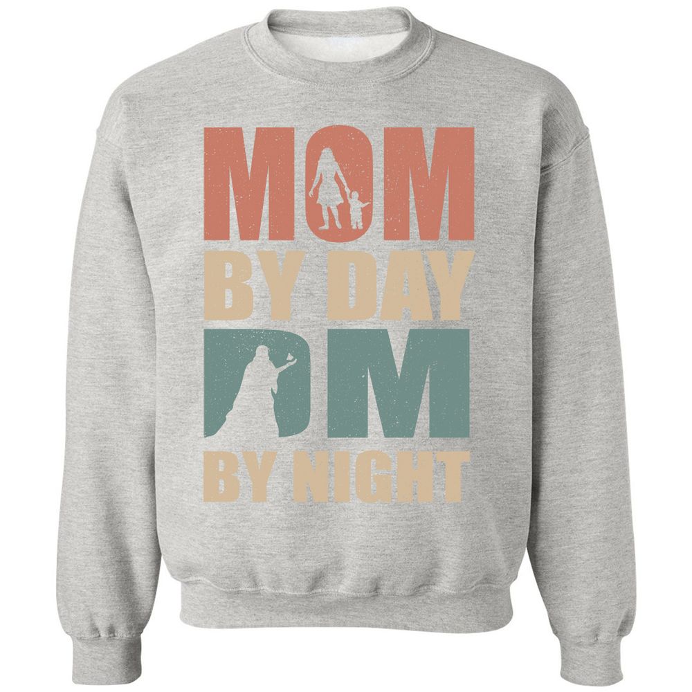 Mom By Day DM By Night Classic Unisex Sweatshirt - Ash - 8