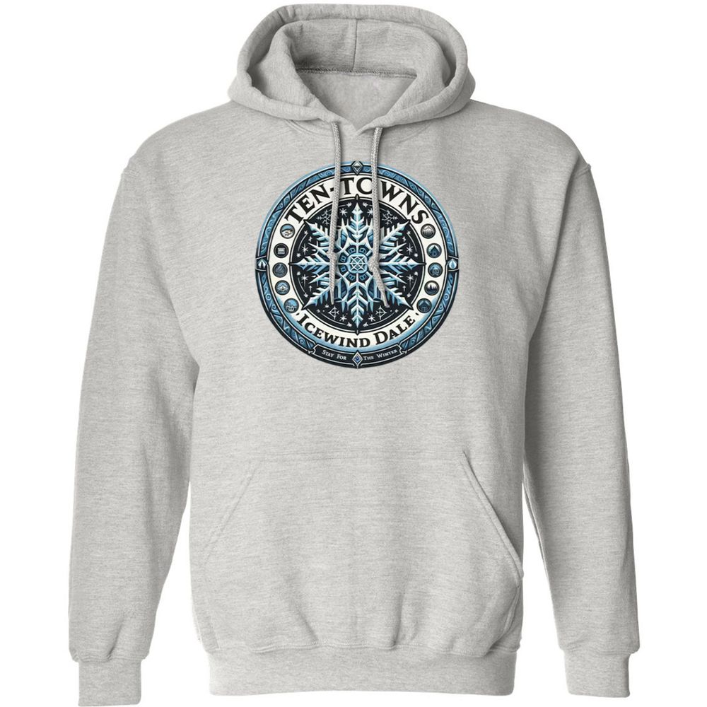 Ten-Towns Icewind Dale Classic Unisex Hoodie - Ash - 8