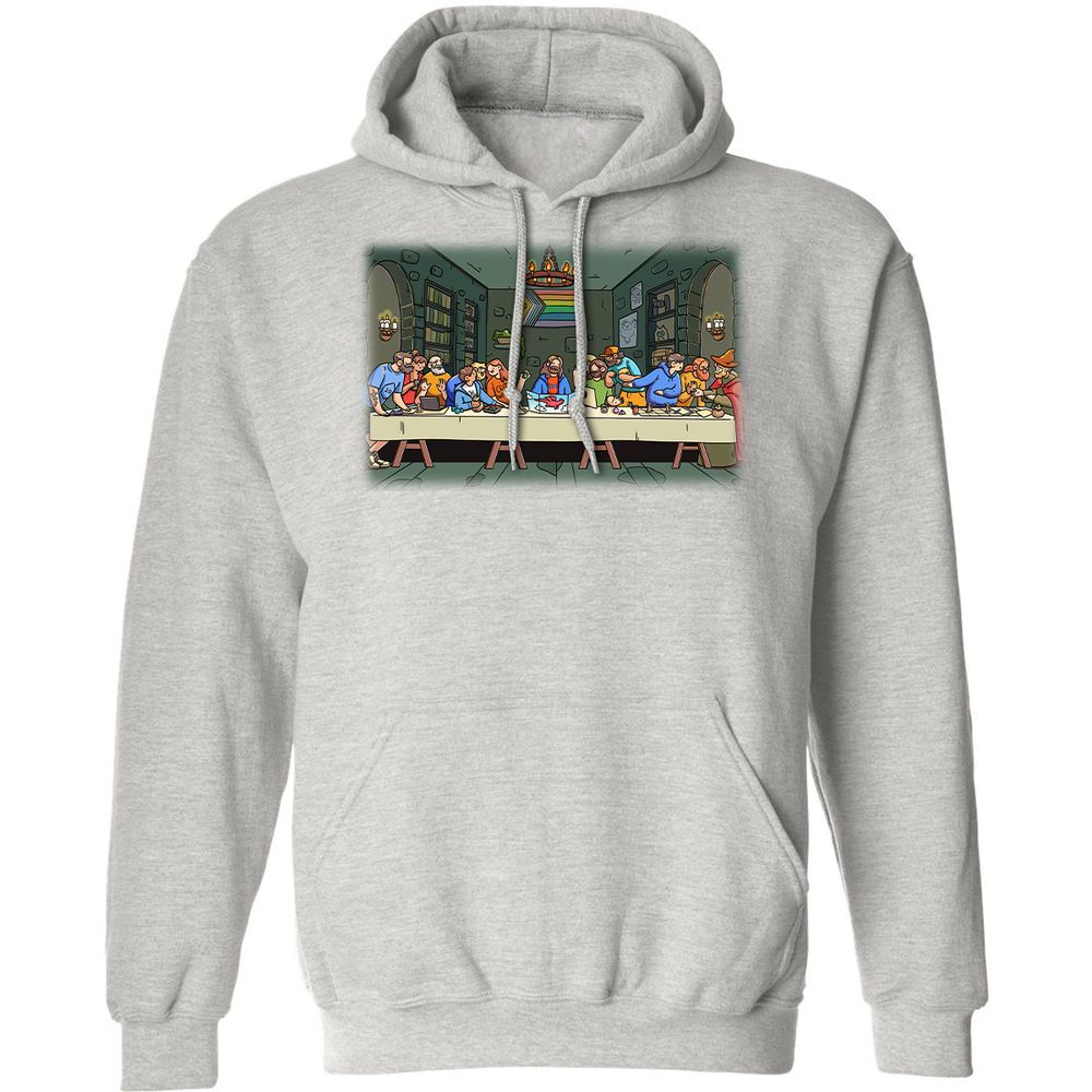 DnD Characters Pride Themed The Last Supper Shirt Classic Unisex Hoodie - Ash - 8