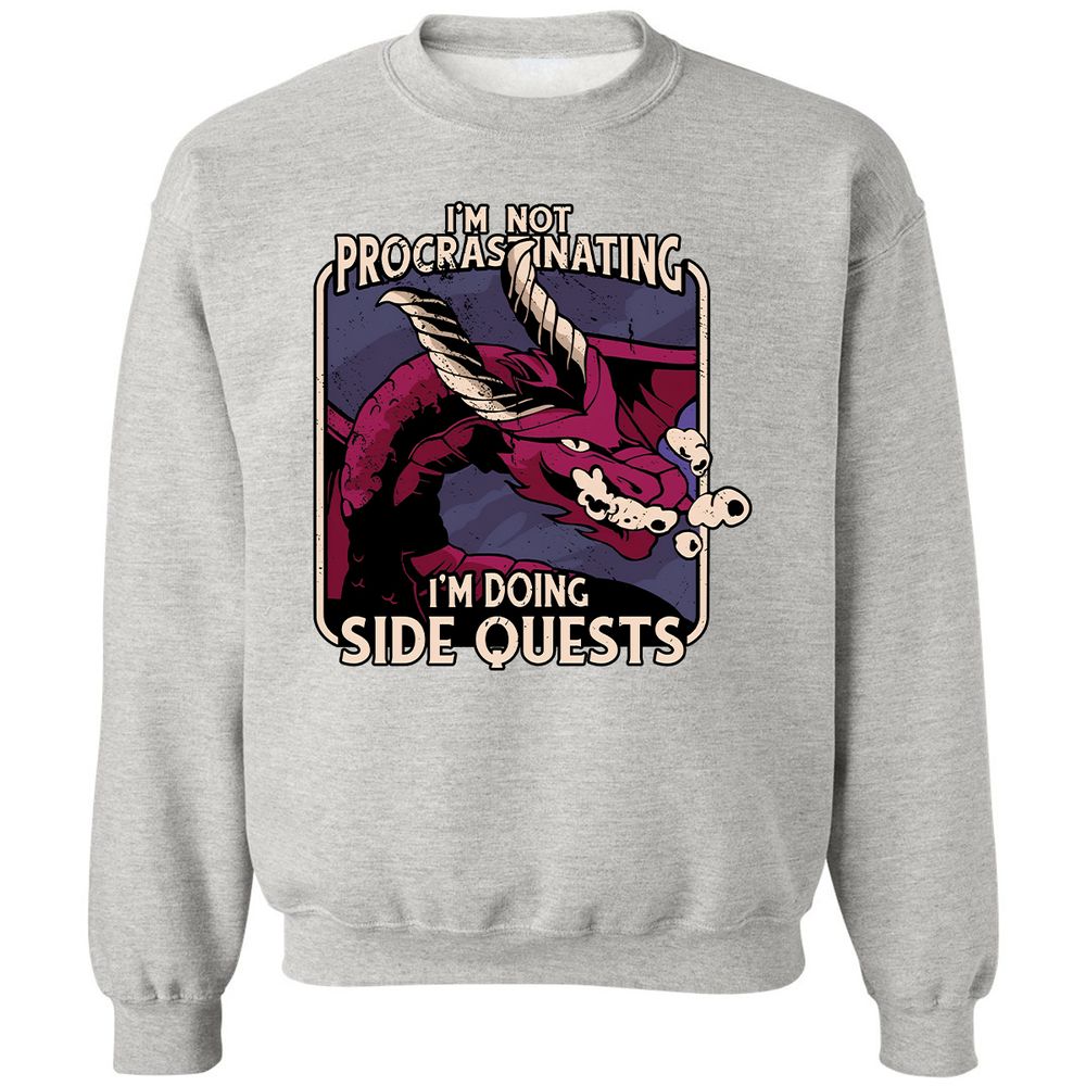 Doing Side Quests Classic Unisex Sweatshirt - Ash - 8