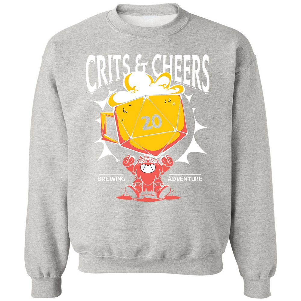 Crits & Cheers Classic Unisex Sweatshirt - Ash - 8