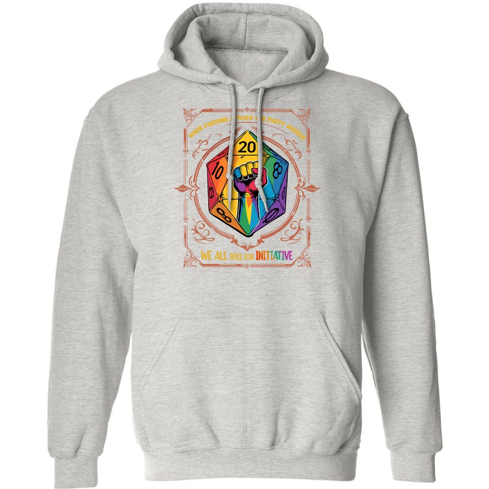 Roll For Initiative Classic Unisex Hoodie - Ash - 8