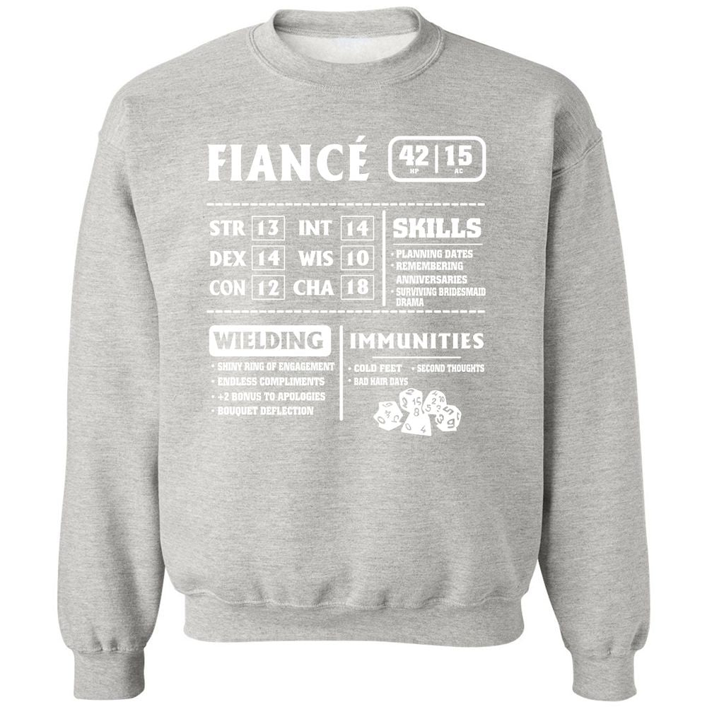 Fiance Stats Classic Unisex Sweatshirt - Ash - 8