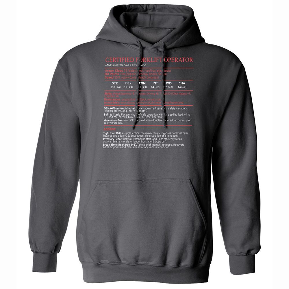Certified Forklift Operator Stats Block - Charcoal - 8