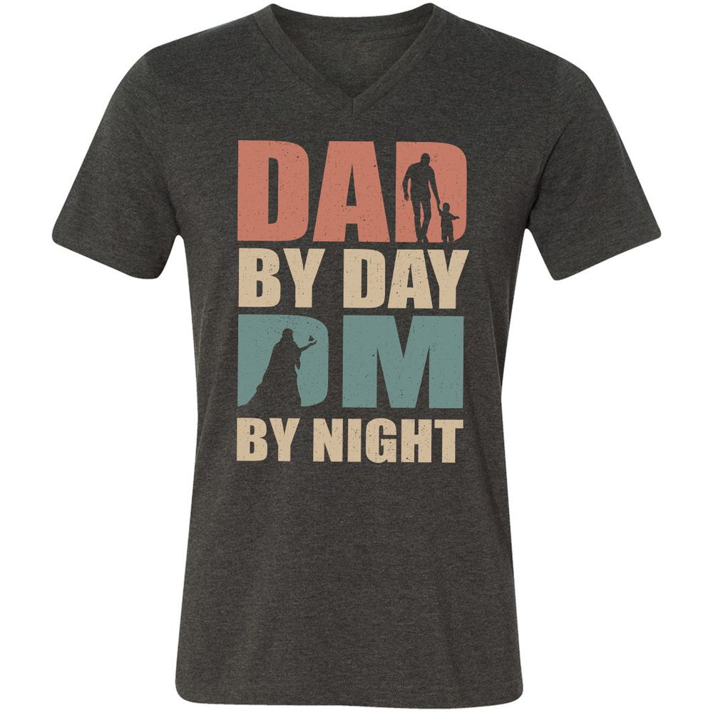 Dad By Day DM By Night - Dark Grey Heather - 8