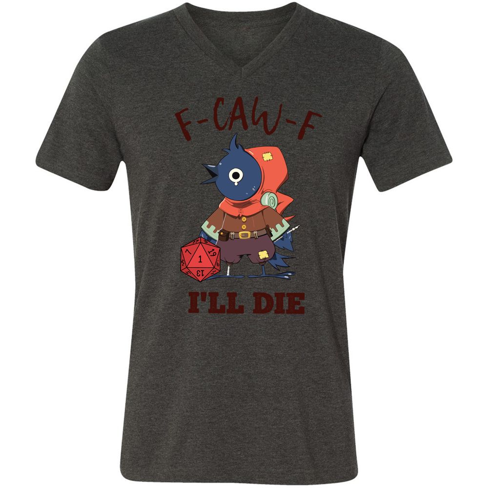 Funny F-CAW-F Kenku Crow - Dark Grey Heather - 8