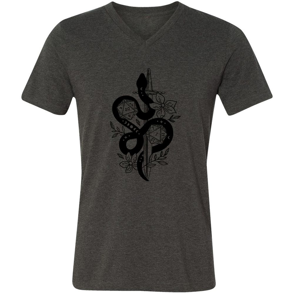 D20 Snake and Sword - Dark Grey Heather - 8