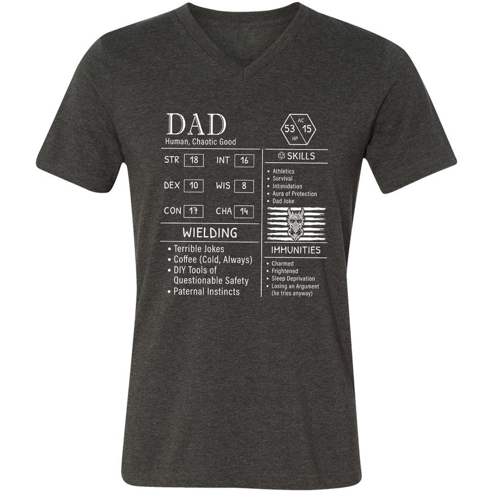 Dad Stats New - Dark Grey Heather - 8