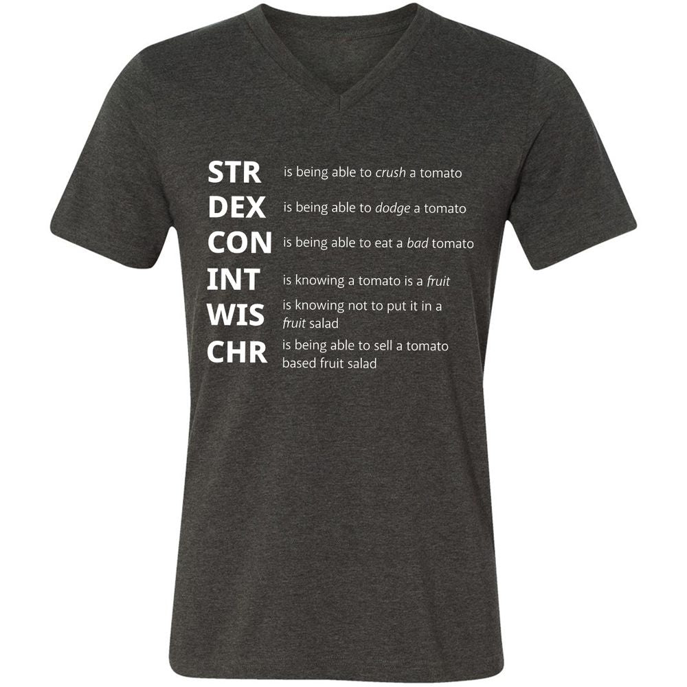 Tomato Stats – RPG Meme Edition - Dark Grey Heather - 8