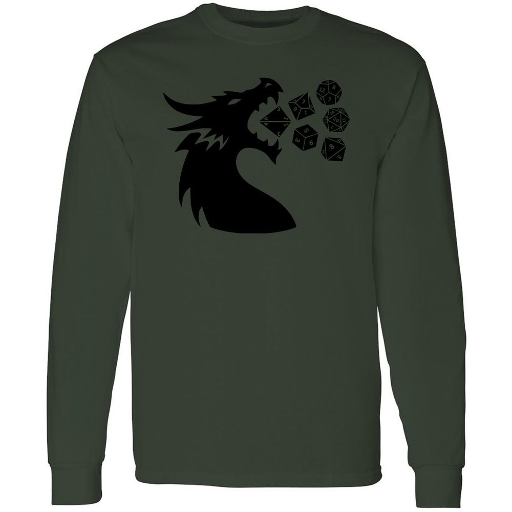 Pac And Dragon Long Sleeve T-Shirt - Forest Green - 8