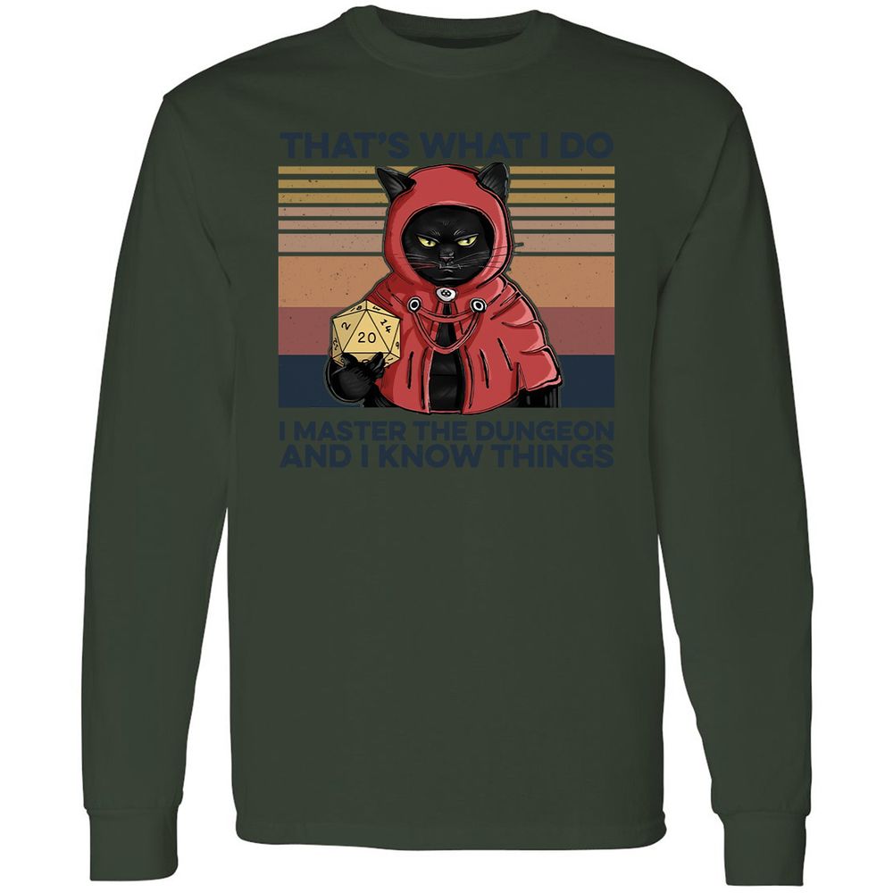 I Master The Dungeons Long Sleeve T-Shirt - Forest Green - 8