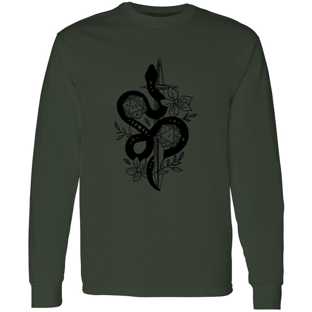 D20 Snake and Sword - Forest Green - 8