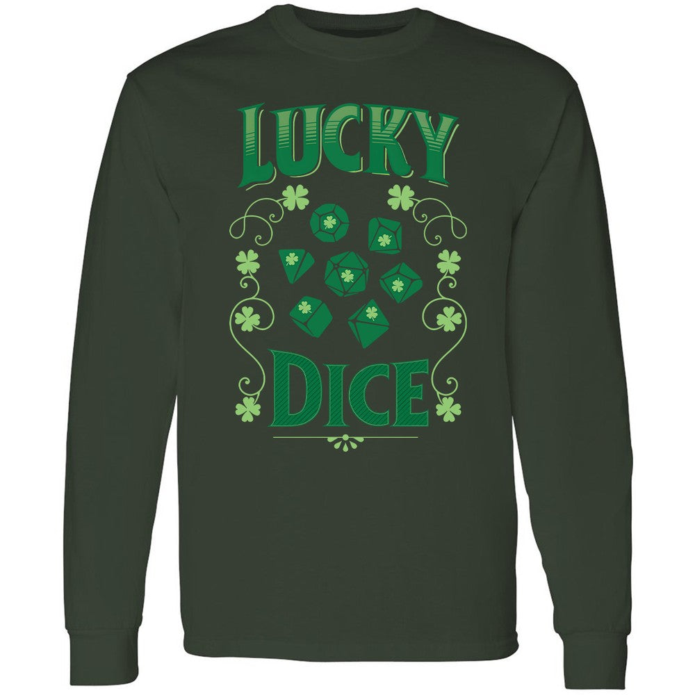 Lucky Dice Long Sleeve T-Shirt - Forest Green - 8