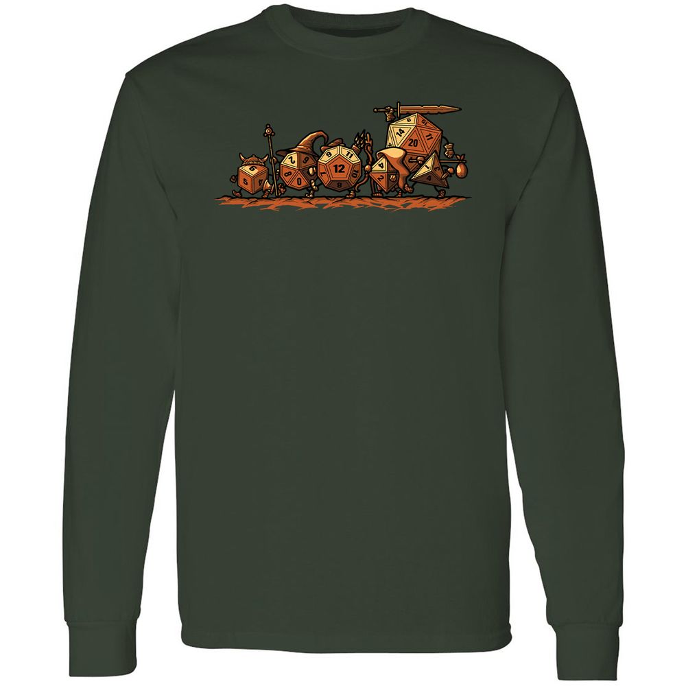 Fellowship Of The Dices Long Sleeve T-Shirt - Forest Green - 8