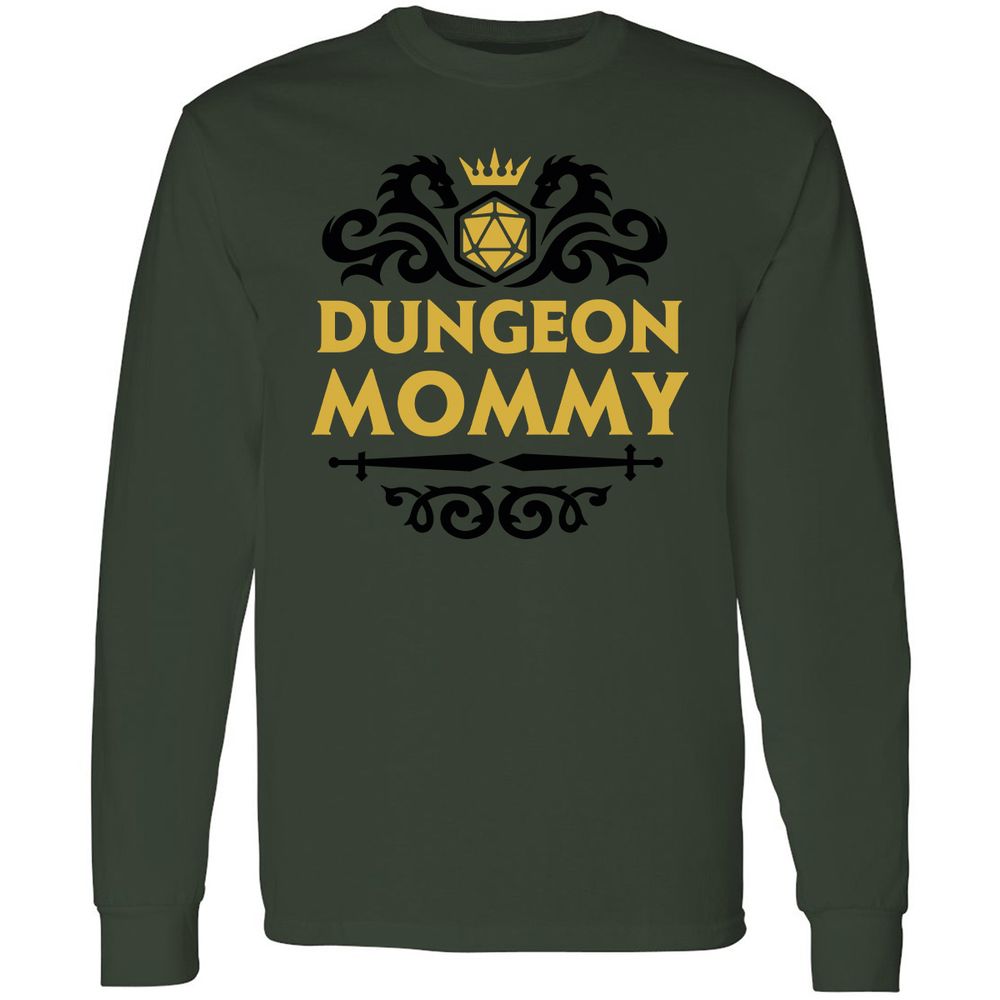 Dungeon Mommy Long Sleeve T-Shirt - Forest Green - 8