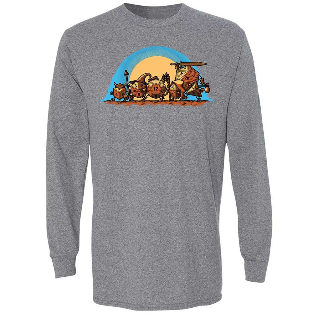The Fellowship Of The Dice Long Sleeve T-Shirt - Graphite Heather - 8