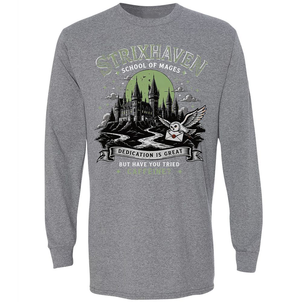 Strixhaven - School Of Mages Long Sleeve T-Shirt - Graphite Heather - 8